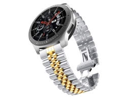 Bracelete para Huawei Watch 3 / 3 Pro Aço Cinco Elos Ouro Prateado XIAOMOYU