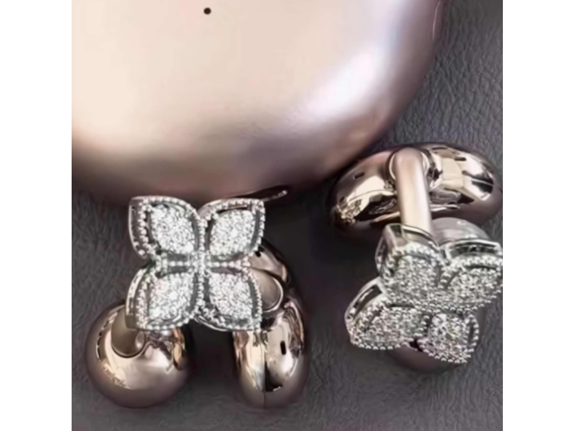 Laço De Strass Para Fones Ouvido Encaixe Acessório Decorativo Elegante Em Zircônia Cúbica Decoração Removível Requintada
