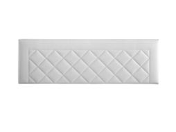 Cabeceira estofada DOMUS para Cama 135 couro sintético branco ( 145 x 50 x 7 cm)