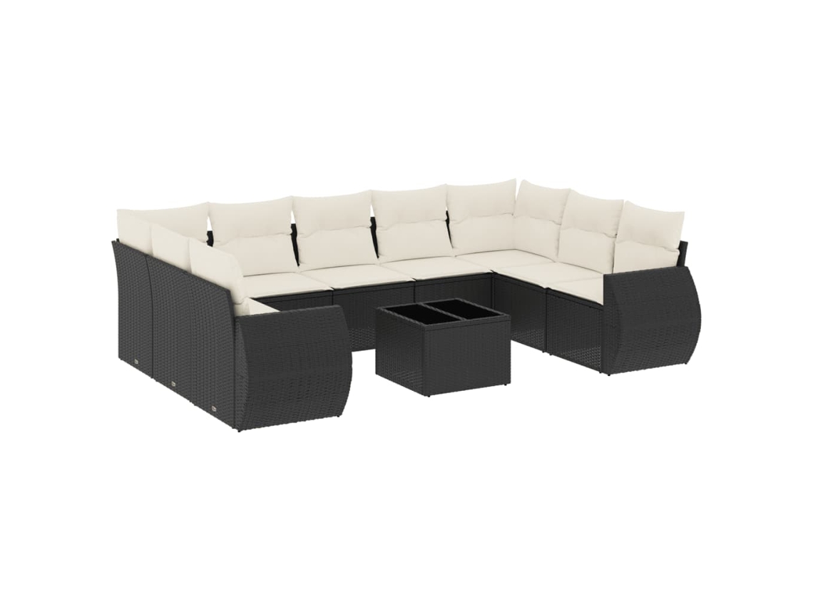 Garden Sofa Set, Garden Sofa Sets Vidaxl Preto Rattan / Vime (n/a)