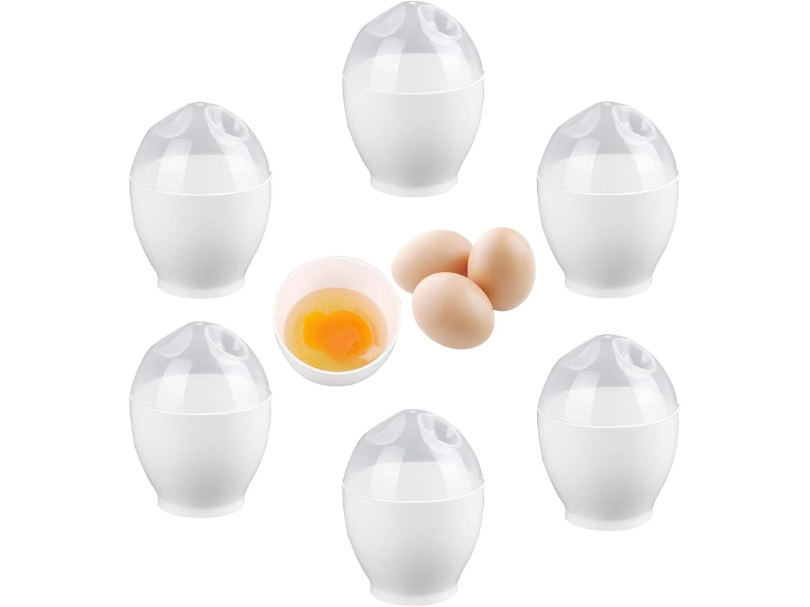 Conjunto De 6 Mini Copos Para Cozinhar Ovos Rapidamente No Micro, Ondas. Ideal Para O Café Da Manhã