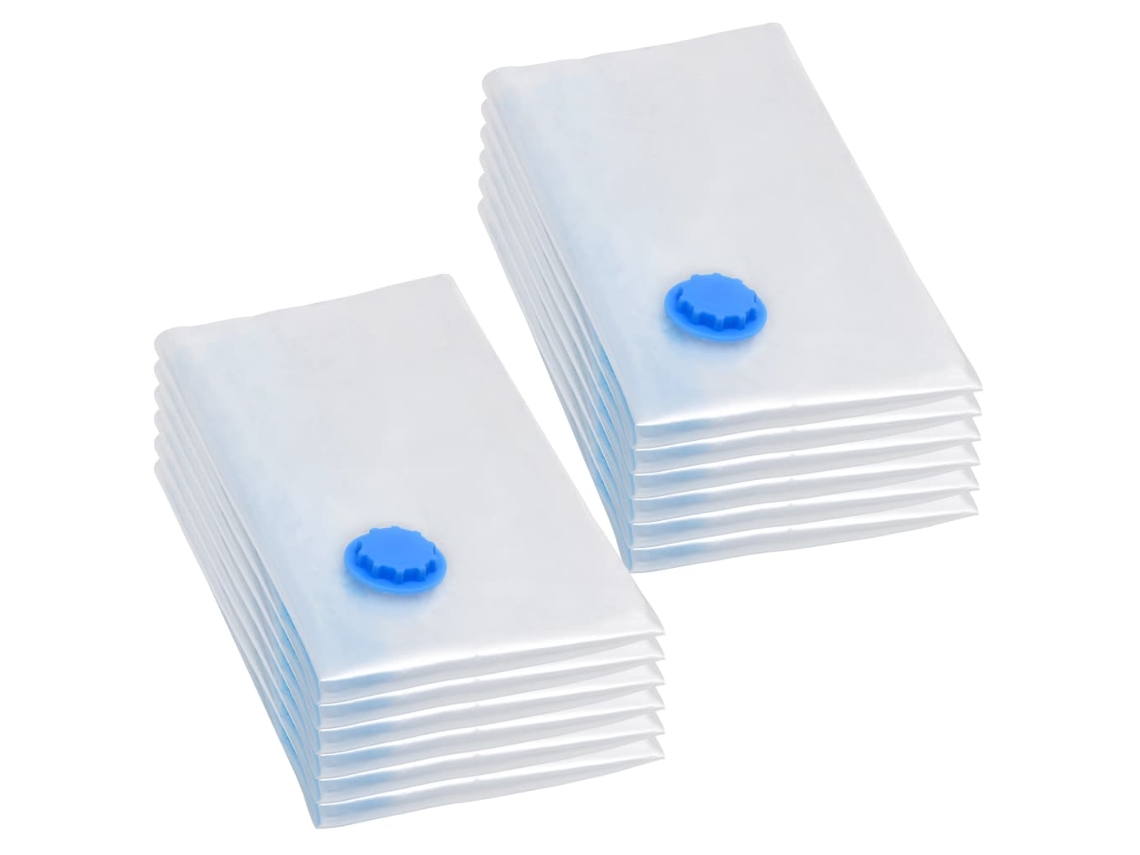 Vidaxl Sacos Para Arrumação De Roupas A Vácuo 80x60 Cm 10 Pcs