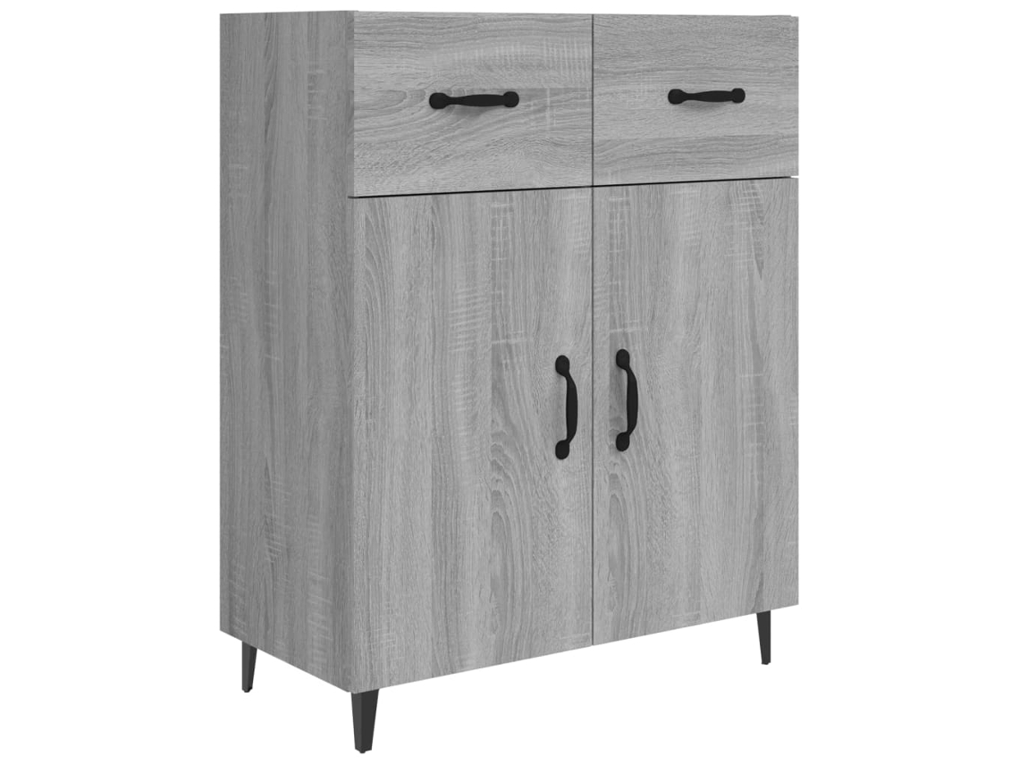 Aparador de Madeira Processada Cor Sonoma Cinzento MAISON EXCLUSIVE (69,5x34x90 cm)