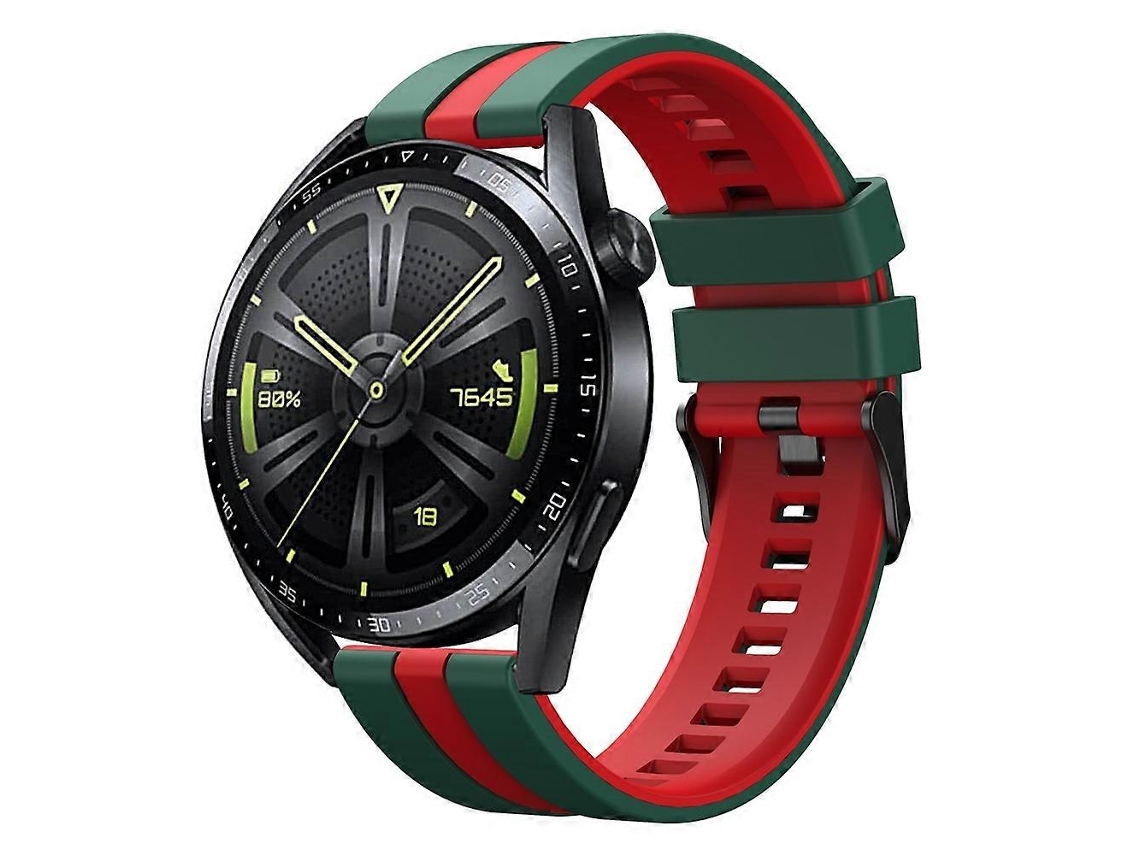 Pulseira De Silicone Vertical Bicolor Para Relógio