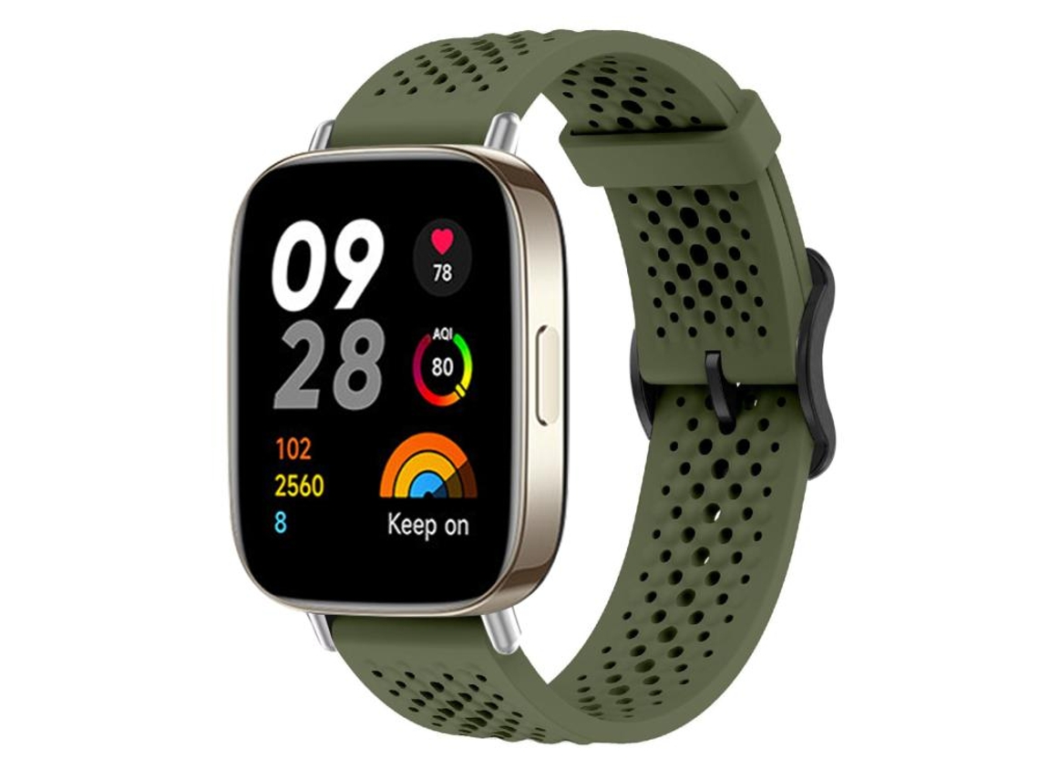 Bracelete para Redmi Watch 3 XIAOMOYU em aço inoxidável sete esferas preta (20mm)