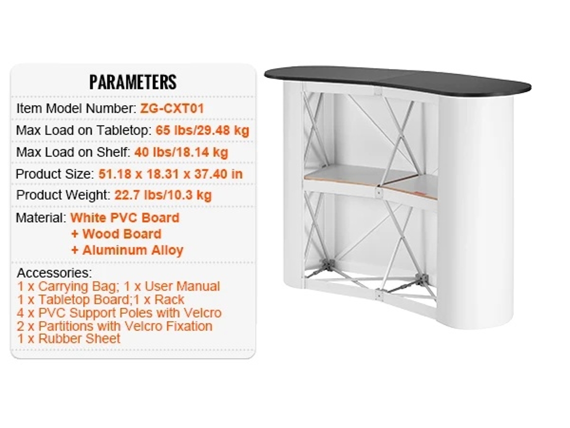 Mesa De Pódio Portátil, Design Dobrável, Construção Robusta