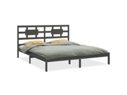 Bed Frame, Bed Frames Vidaxl Cinzeto Madeira (200 X 200 Cm)