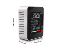 Detector de Qualidade do Ar Multifuncional S/MARCA com Co2, Tvoc, Hcho, temperatura e umidade