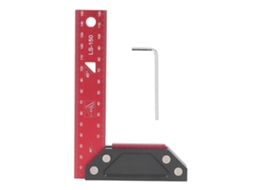 Régua de ângulo carpintaria 150mm duplo 45/90 graus de alumínio resistente | S/MARCA
