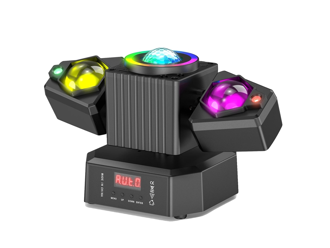 Iluminaã§ã£o De Estã¡gio Led, Potãªncia De 65w, Design Mini, Mãºltiplas Opã§ãµes De Controle, Preto, Eu Plug Oem
