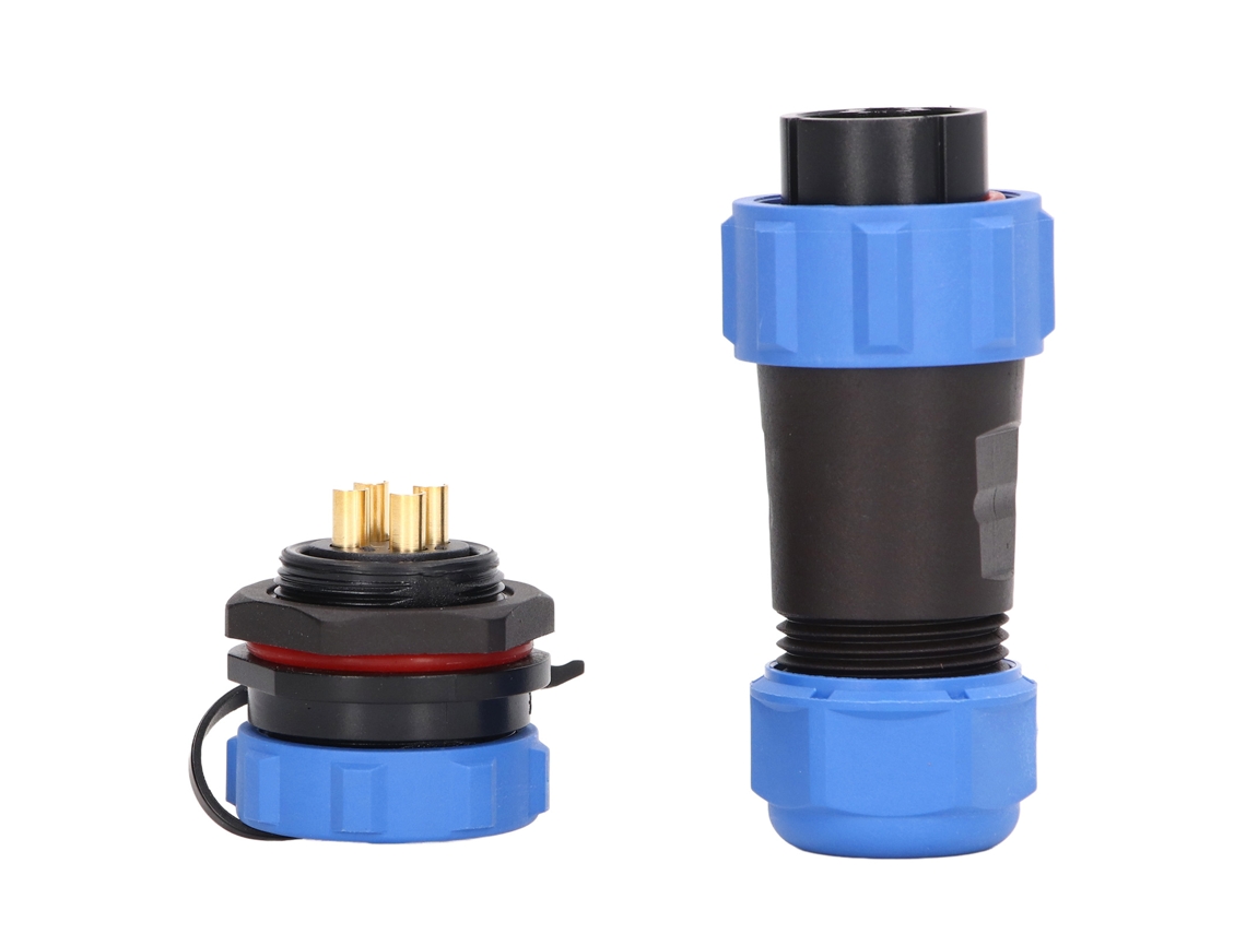 Laxiscreed Conector De Aviação Impermeável De 4 Pinos Para Alimentação Elétrica Segura