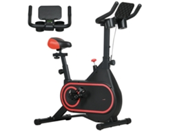 Bicicleta Estática com Ecrã LCD Assento Ajustável 112cm Vermelha S/MARCA
