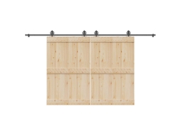 Vidaxl Kit De Ferragens Para Porta Deslizante 400 Cm Aço Preto