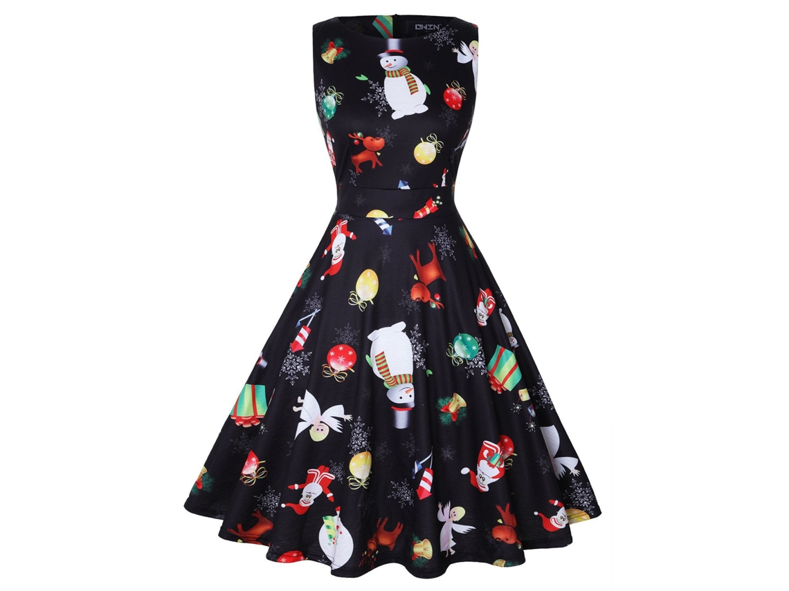 Conjunto de Natal Vestido Sem Mangas Xl