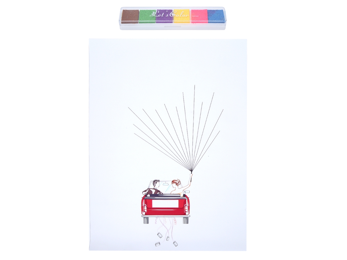 Livro De Assinaturas Convidados Padrão Carro Noivos Diy