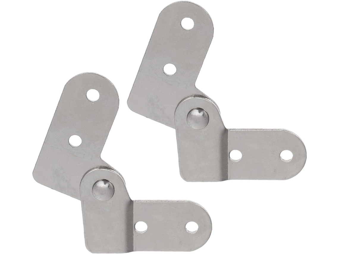 Conjunto De 2 Dobradiças Dobráveis Para Móveis Com 2 Painéis, Em Ferro Prateado.