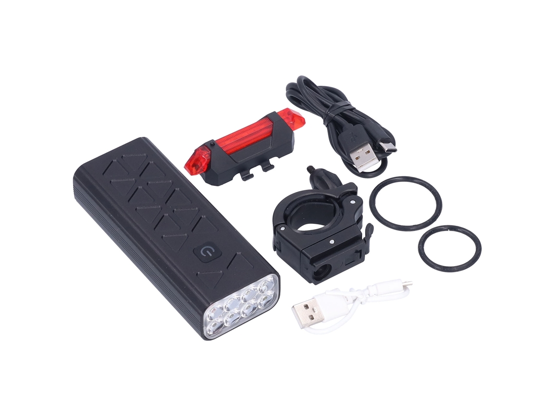 Rebe-farol Para Bicicleta Recargável 5 Modos De Luz 8 Led Multifuncional 2 Em 1 Para Bicicleta De Montanha E Acessórios