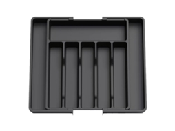 Lurelia Bandeja Para Talheres, Ajustável, Em Plástico Pp, 6 Compartimentos, Para Gaveta De Cozinha, 57 X 38 X 5 Cm, Preto