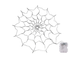 Laxiscreed Teia De Aranha Artificial Com Luz Led 1,2m Para Decoração De Halloween, Cor Laranja
