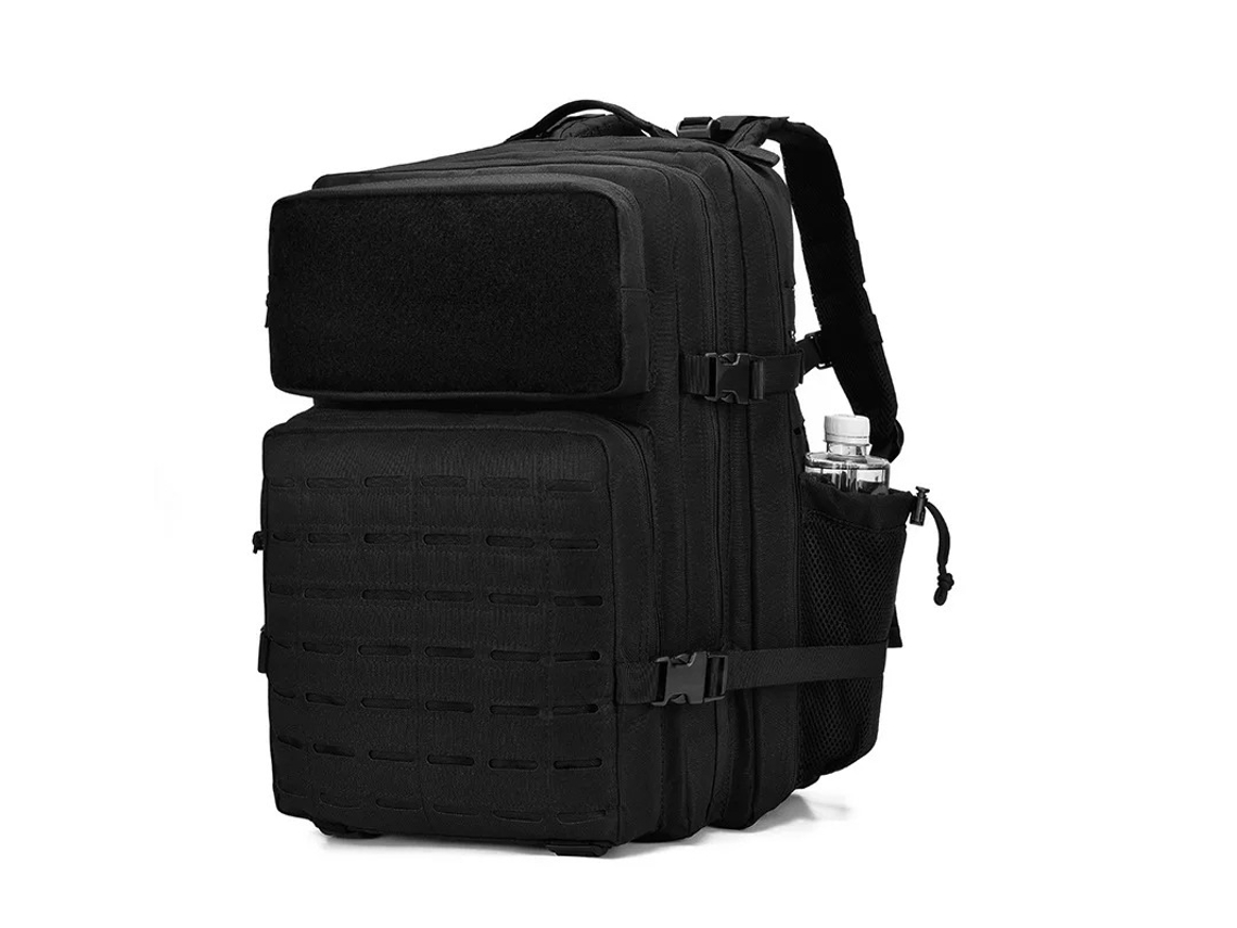 Mochila Tática De Grande Capacidade, Adequada Para Montanhismo, Caminhadas, Fitness E Viagens Curtas Preto
