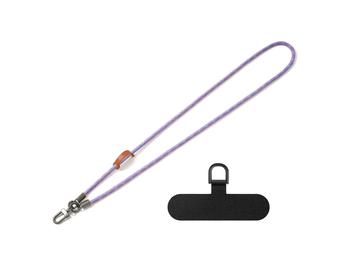 Qu-outdoor Cordão Para Celular Com Corrente Longa De 8 Mm, Fivela De Metal Moderna, Material Para Celular, Corda De Poliéster