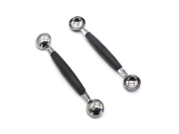 Cortador De Bolas Semiesférico Para Frutas E Vegetais Everley891 (2 Peças, Preto)