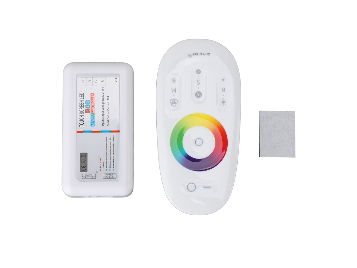 2026 controle Remoto Sem Fio 2.4g para Led Rgb, 3 Canais, Dimmer Táctil, Tensão Constante Dc12 24v