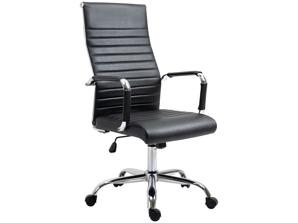 CADEIRA ESCRITÓRIO ERGONÔMICA MARCA Couro Sintético 114cm Preta