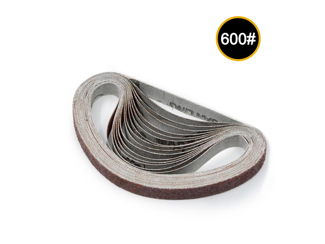 10 Peças De Correias Abrasivas De Lixa 10x330mm 600 Grit Para Lixadeiras Ferramentas De Polimento E Esmerilhamento