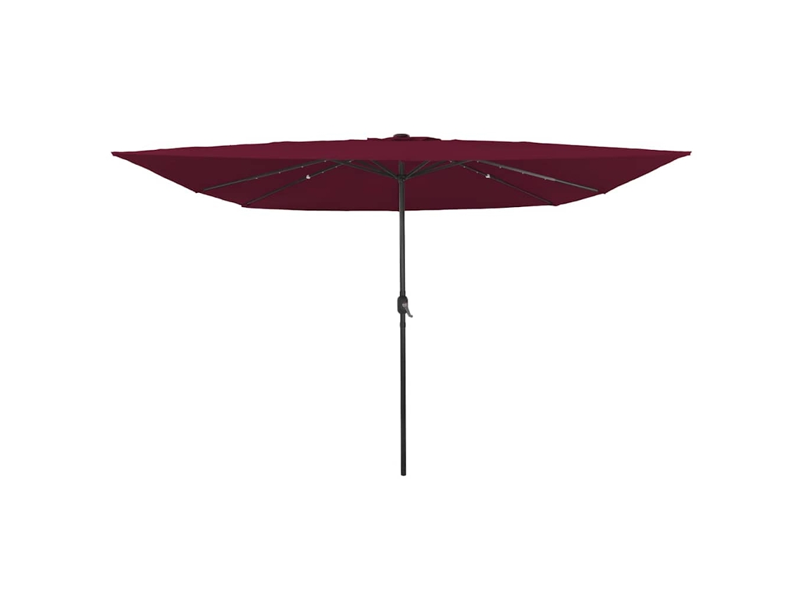 Vidaxl Guarda-sol De Jardim Vermelho Bordeaux 295 X 295 X 245 Cm