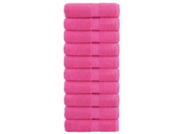 Vidaxl Toalhas de Rosto Premium Solund 10 Unidades Rosa 30x30 Cm 600 G/m²