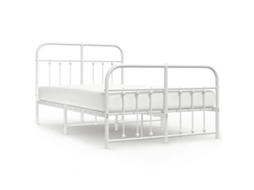 Bed Frame, Bed Frames Vidaxl Branco Aço (120 X 190 Cm)