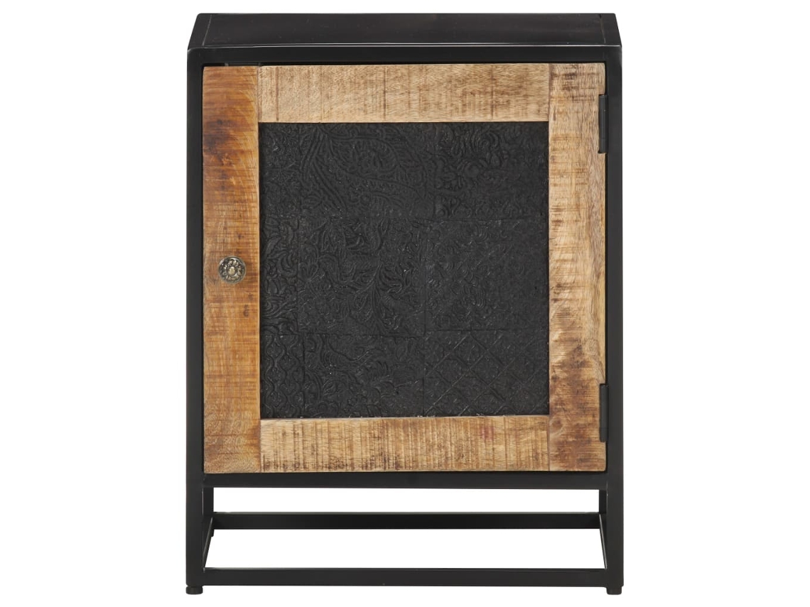Mesa De Cabeceira | Criado Mudo | Armário De Cabeceira 40x30x50 Cm Madeira De Mangueira Áspera Wsd856008 Lovely Home