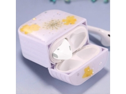 Capa Protetora para Airpods Fones de Ouvido Sem Fio 1/2 com Estampa Floral Feminina. GIECY