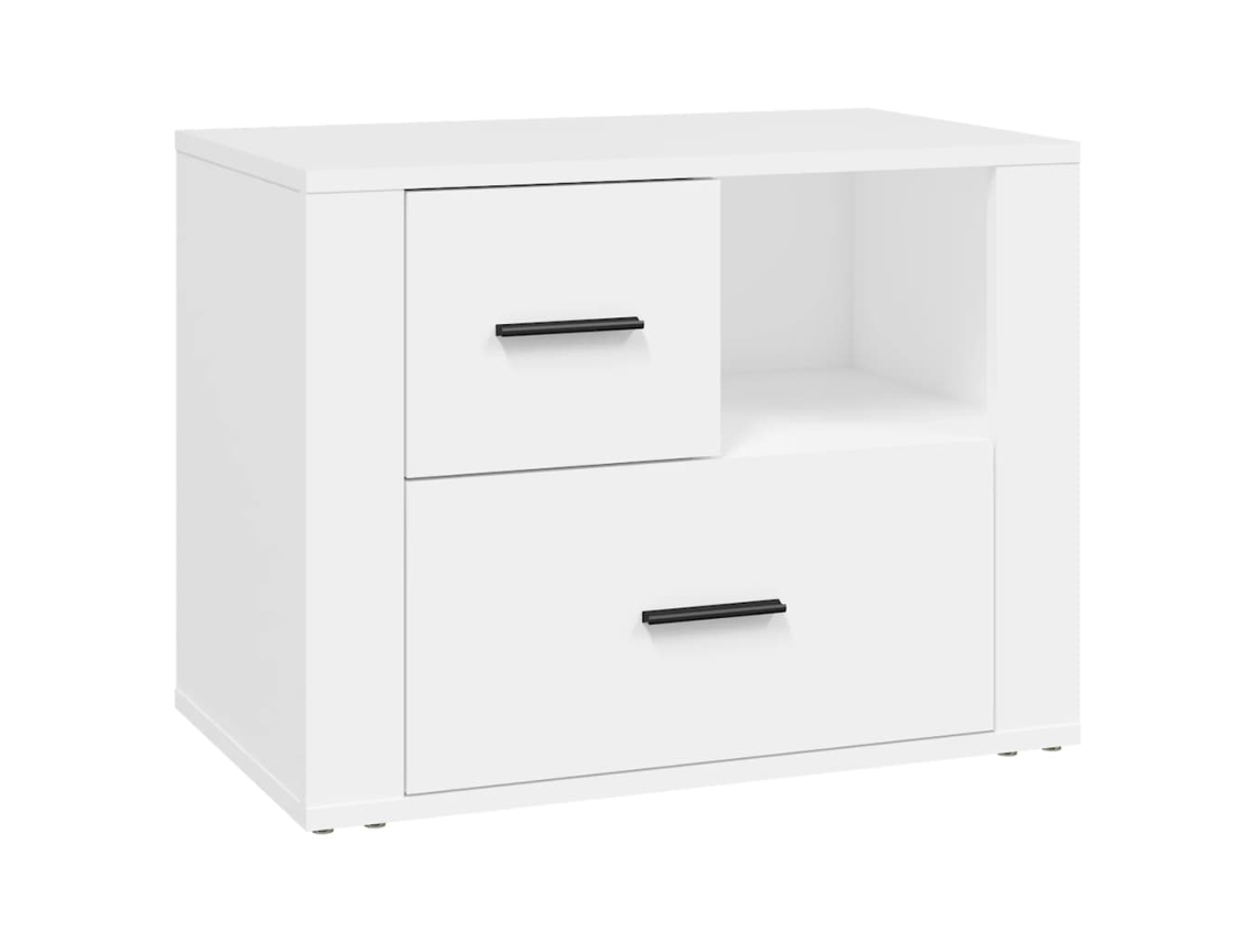 Mesa Cabeceira 60x36x45 cm Madeira Branco MAISON EXCLUSIVE