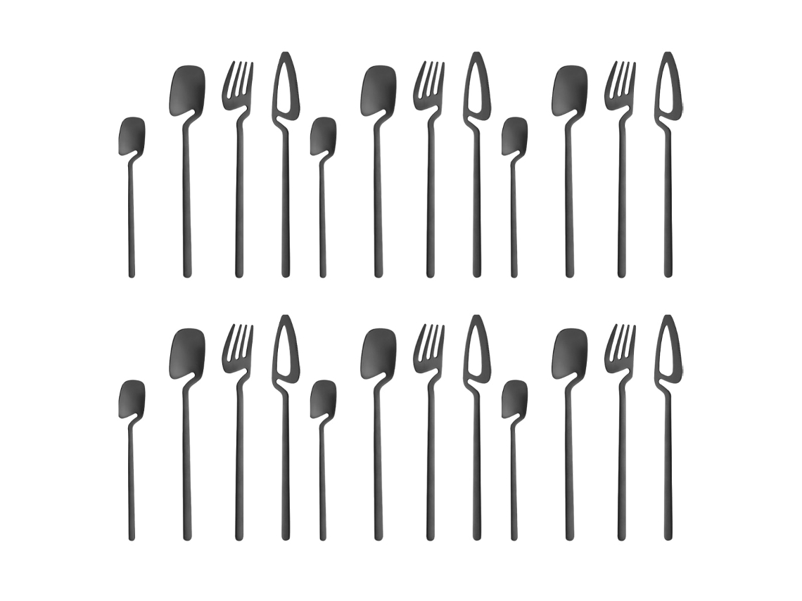Conjunto De Utensílios 24 Peças Inox 6 Pessoas