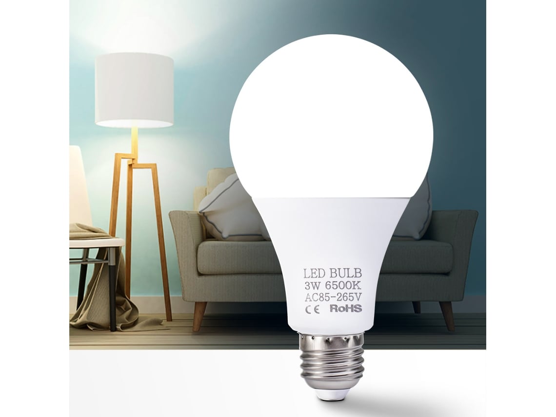 2026 lâmpadas Led E27 3w Economia de Energia Luz Branca 6000 6500k Alto Brilho 85v 265v para Quarto Sala de Estar