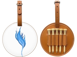 Bolsa para Guardar Tees de Golfe Blue Flame, Preta Fácil de Transportar e Mais Eficiente para Jogar Golfe.