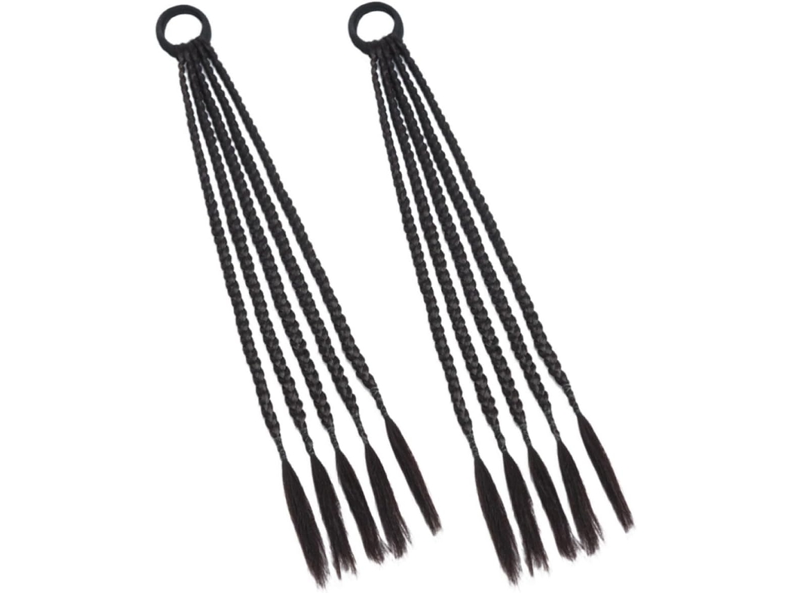 Pieces Of Natural Trançado Hair Extensions, Trança Espinha De Peixe Longa Com