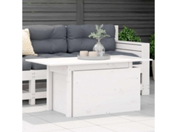 Vidaxl Mesa De Jardim 100x50x75 Cm Madeira De Pinho Maciça Branco