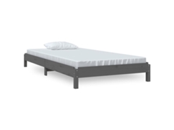 Stack Bed, Stack Beds Vidaxl Cinzeto Madeira De Pinho (75 X 190 Cm)