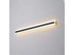 Applique Mural Preta, De Metal, De Acrílico, Led, Linear, Para Corredor, Para Cabeceira