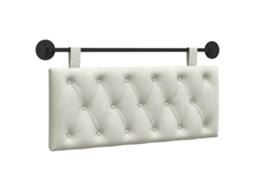 Conjunto 1 Cabeceira Moderna Vidaxl Creme Veludo (110 X 55 X 7 Cm)