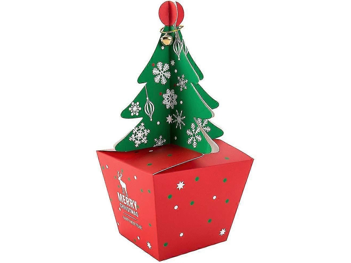 20 Unidades De Doces Em Formato De Árvore De Natal 3d, Caixa De Presente De Papel Natalino. Hengjian