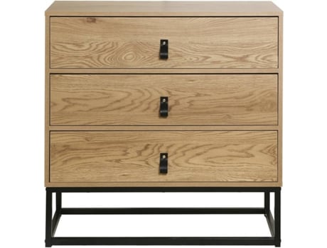Cómoda CASÂME 3 gavetas (Castanho - Aglomerado - 80x39x79.5 cm)