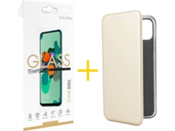 Capa e Película Huawei Mate 30 SKYHE Flip Cover 8712 Dourado
