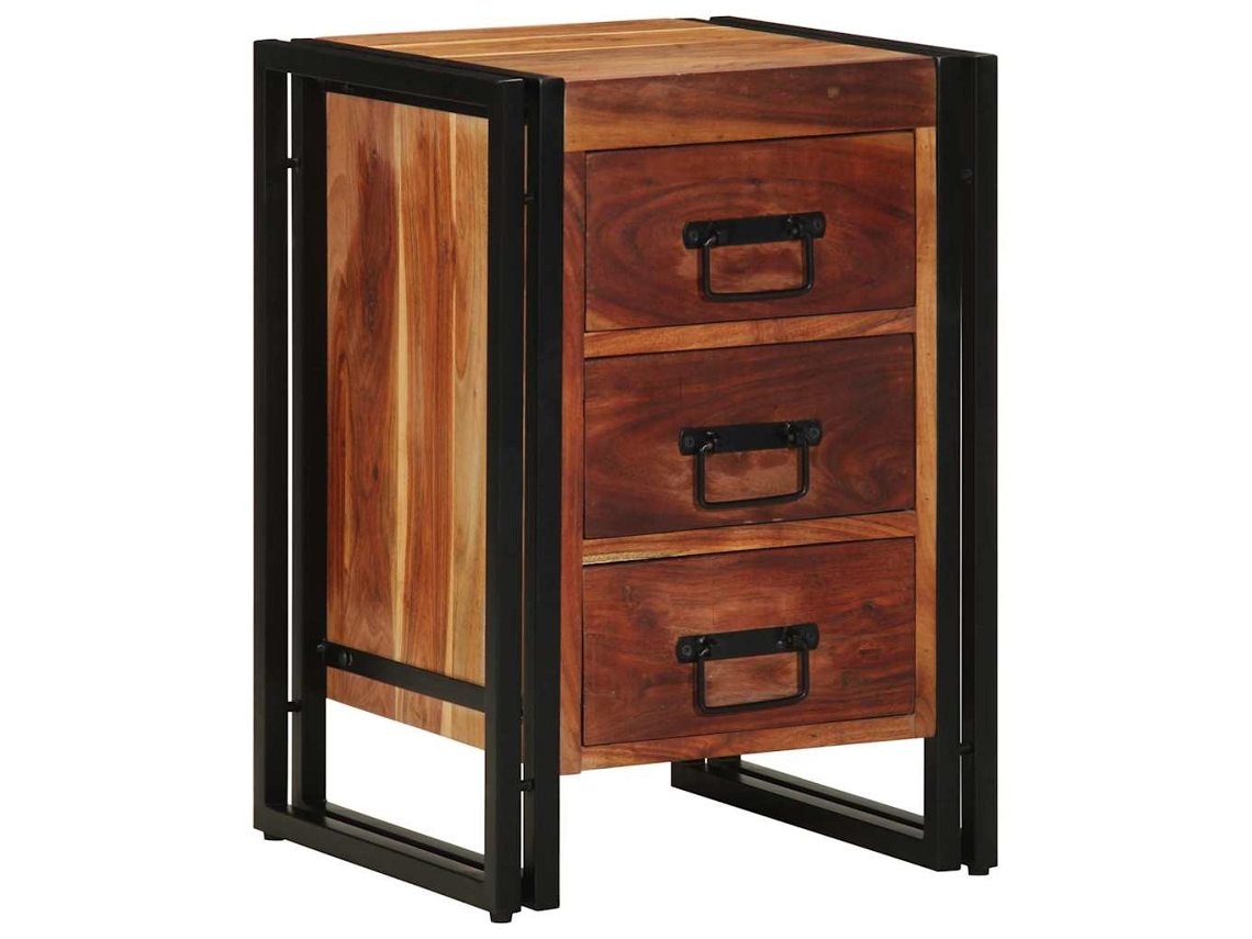 Maison Exclusive - Armário De Cabeceira 40 X 40 X 59 Cm Madeira Sólida De Acácia