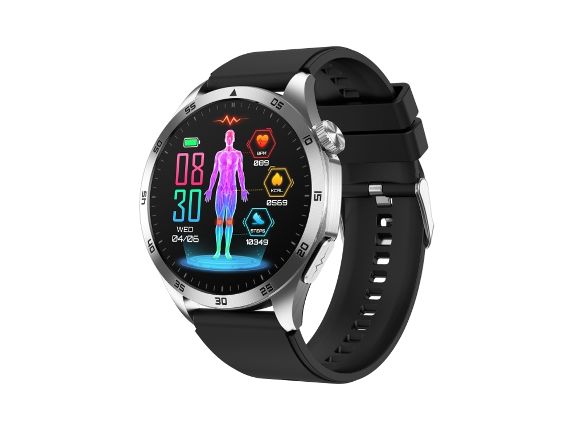 (prateado) Pulseira Inteligente Com Tela Colorida De 1,43 Polegadas E Pulseira De Silicone, Compatível Com Ligações Bluetooth.