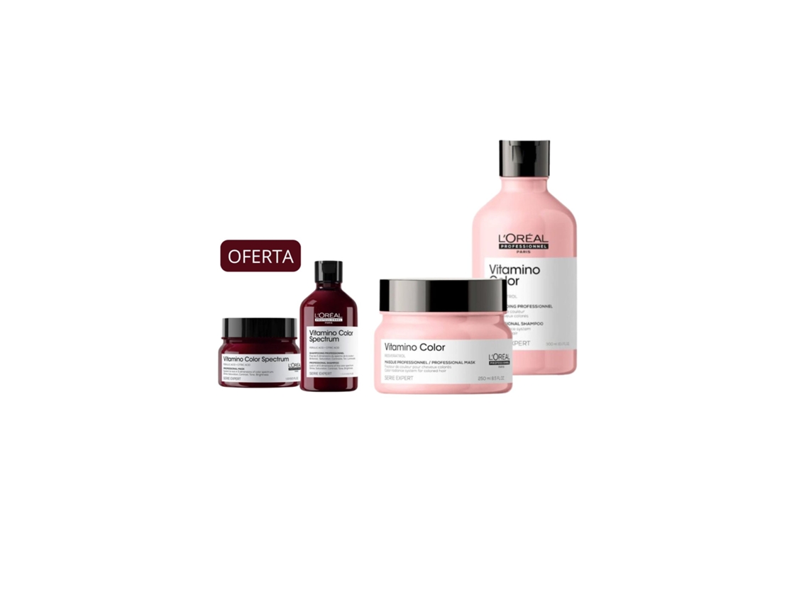 Pack: Duo Vitamino Shampo 300ml + Máscara 250ml + 2 Travel Size Loreal