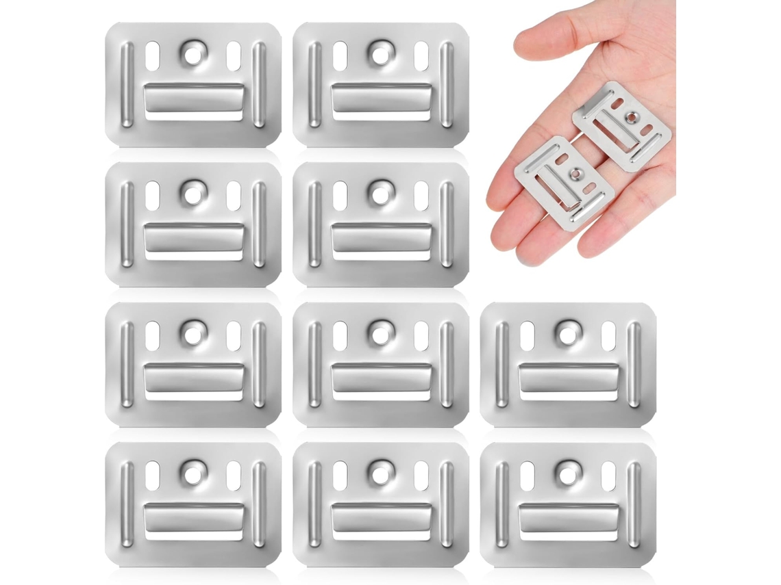 Conjunto De 100 Grampos De Fixação Em Aço Inoxidável Para Painéis Integrados.